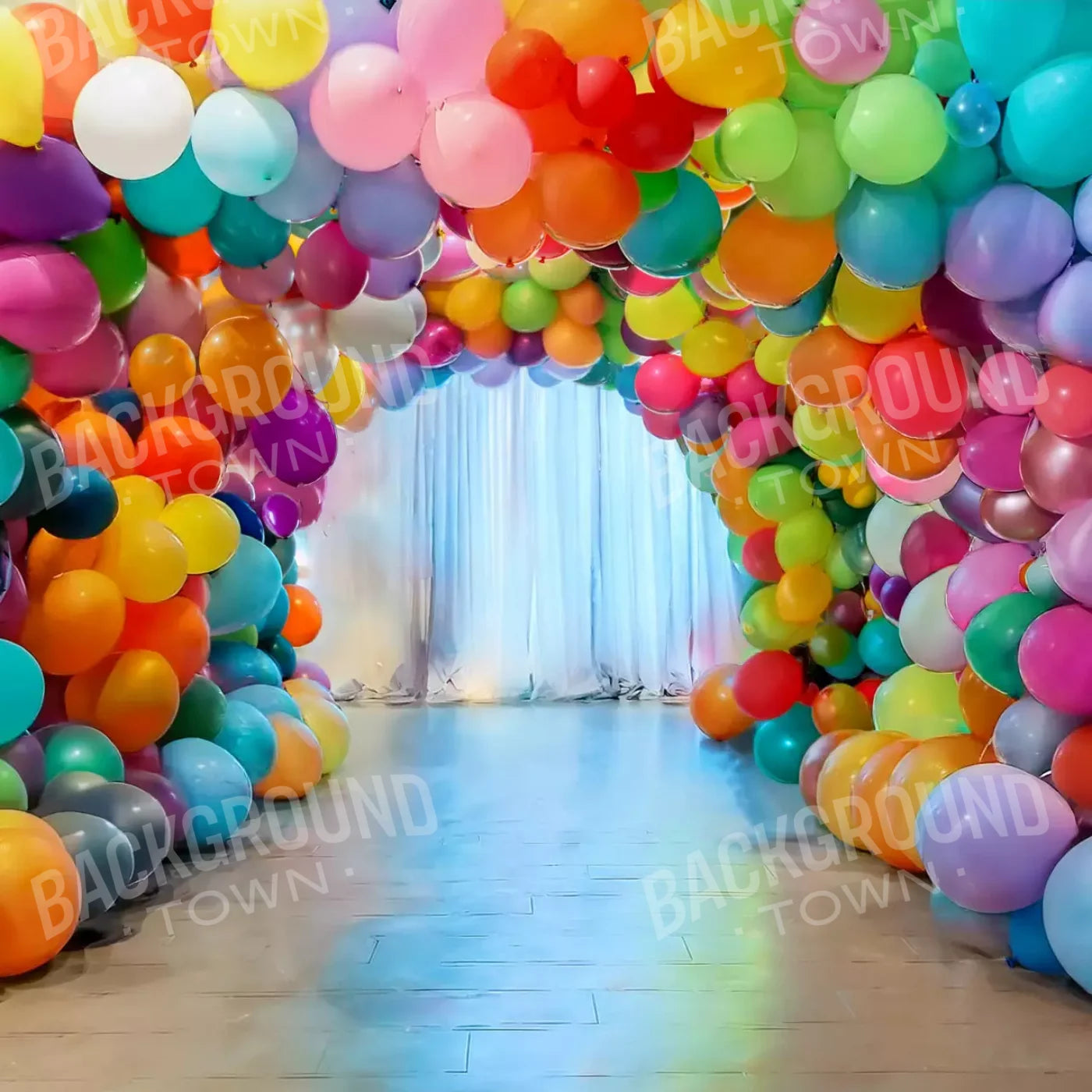 Balloon Tunnel 8’X8’ Fleece (96 X Inch) Backdrop