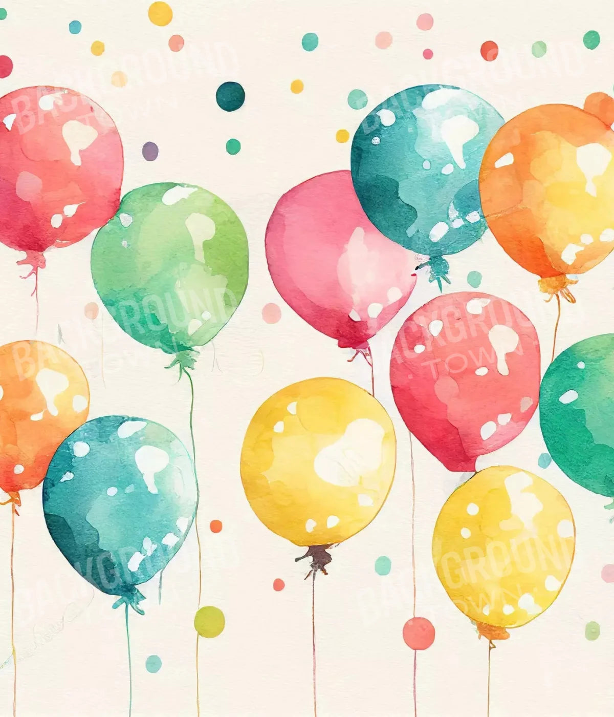 Balloon Wall Vintage 10X12 Ultracloth ( 120 X 144 Inch ) Backdrop