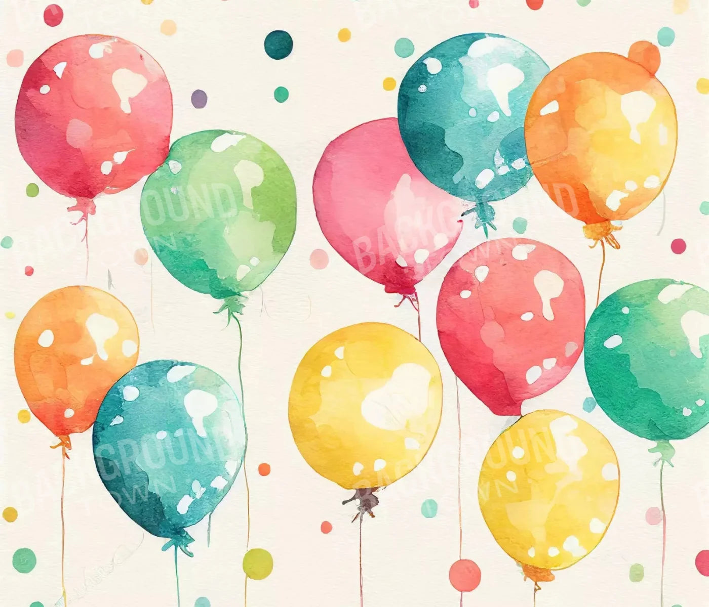 Balloon Wall Vintage 12X10 Ultracloth ( 144 X 120 Inch ) Backdrop