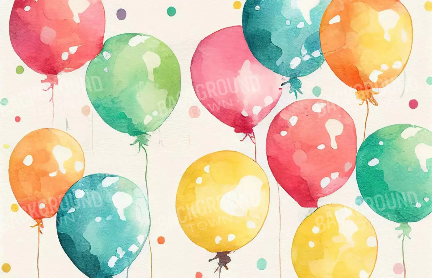 Balloon Wall Vintage 12X8 Ultracloth ( 144 X 96 Inch ) Backdrop