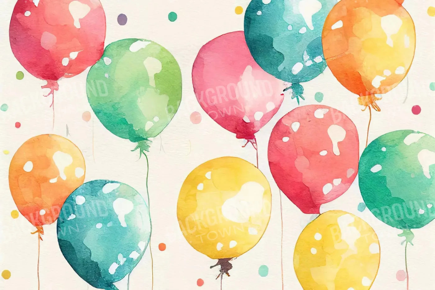 Balloon Wall Vintage 8X5 Ultracloth ( 96 X 60 Inch ) Backdrop