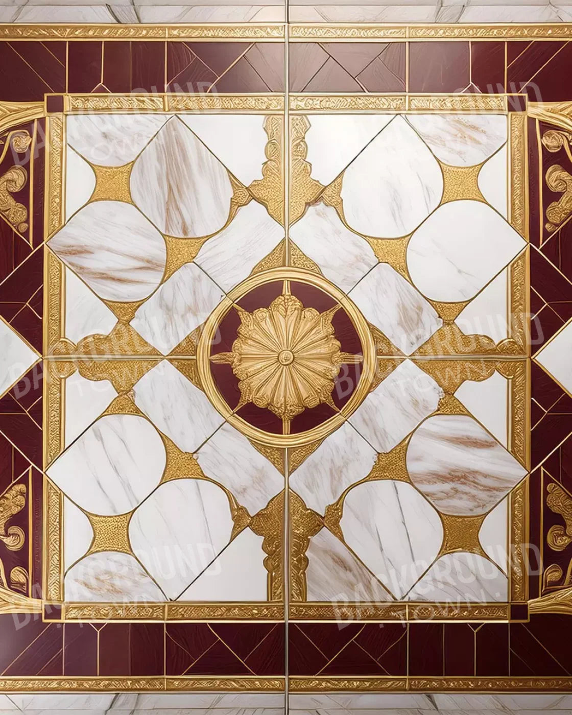 Burgundy Ballroom RubberMat Backdrop for Photography