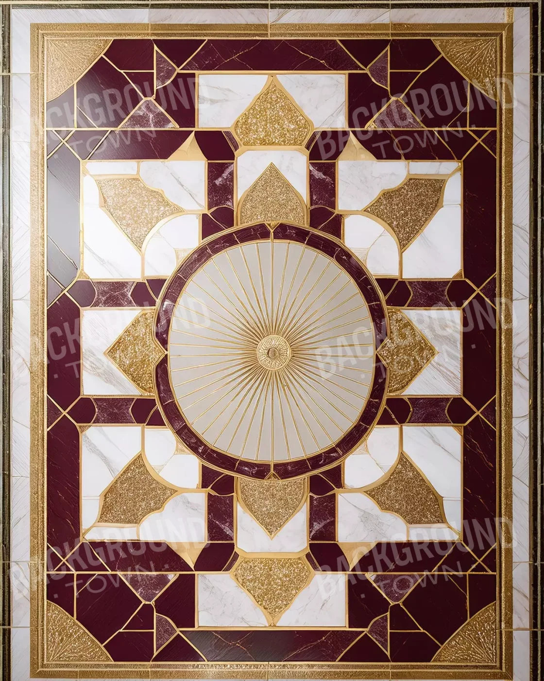 Burgundy Ballroom RubberMat Floor Backdrop for Photography