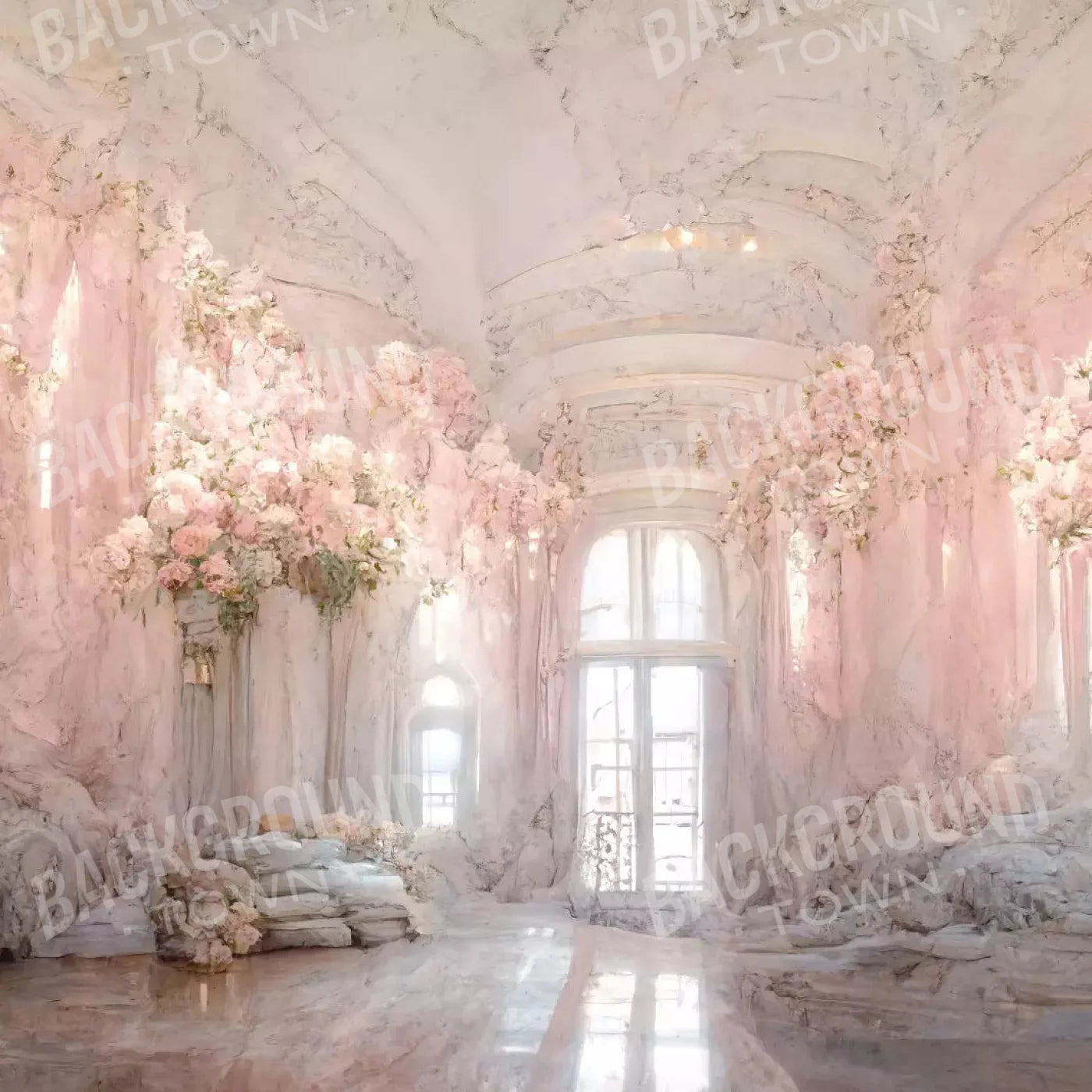 Ballroom In Pink 3 10X10 Ultracloth ( 120 X Inch ) Backdrop