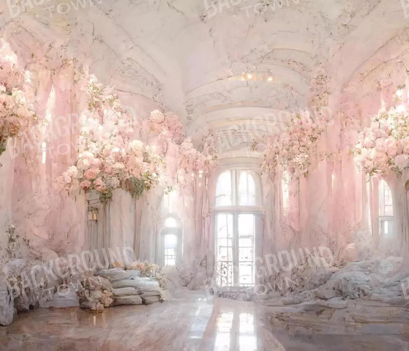 Ballroom In Pink 3 12X10 Ultracloth ( 144 X 120 Inch ) Backdrop