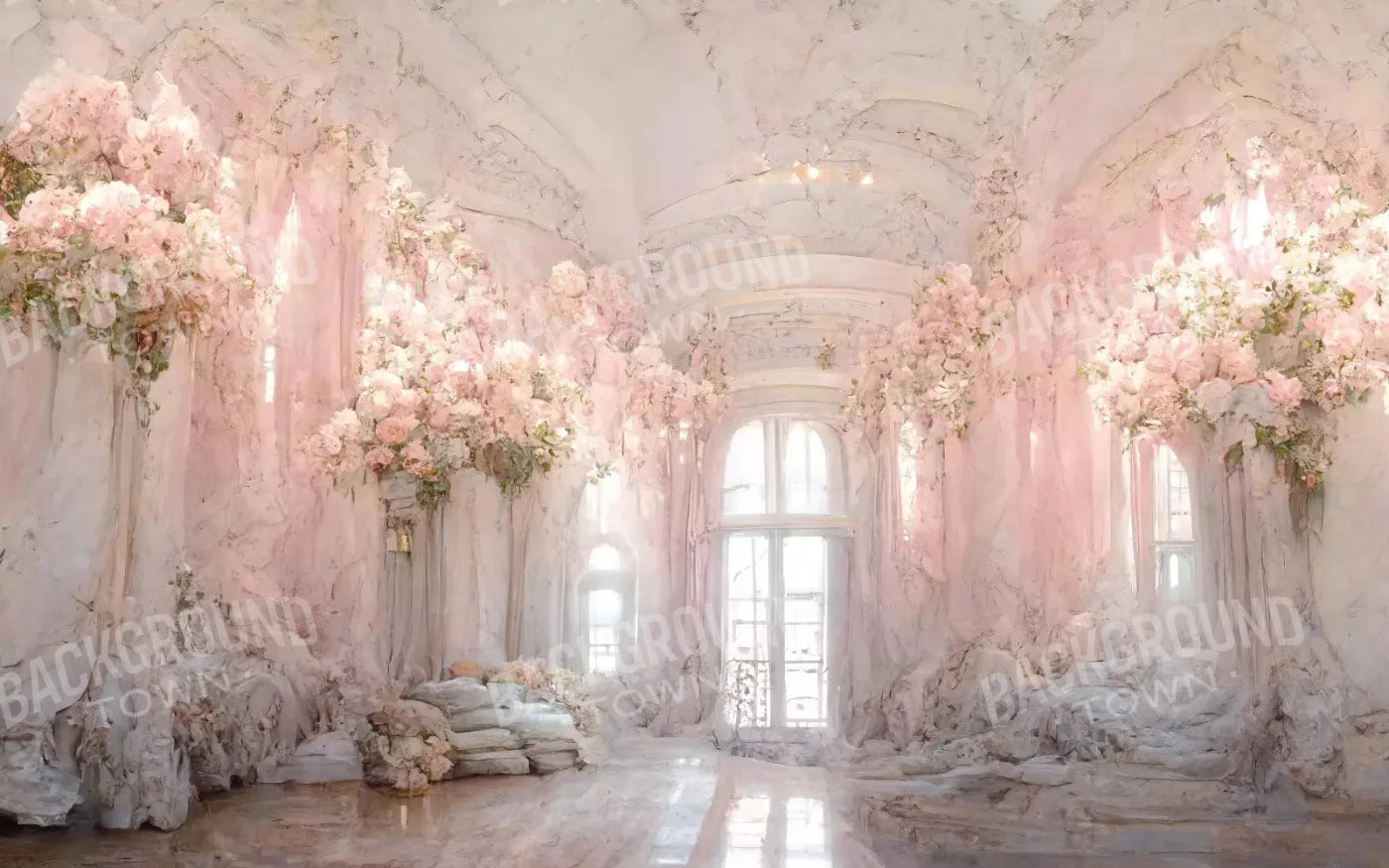 Ballroom In Pink 3 14X9 Ultracloth ( 168 X 108 Inch ) Backdrop