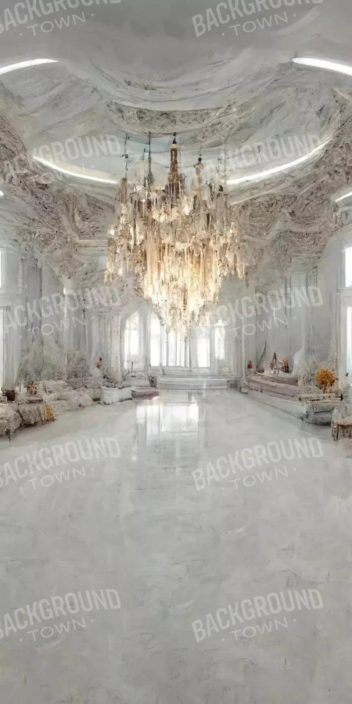 Ballroom In White 10X20 Ultracloth ( 120 X 240 Inch ) Backdrop