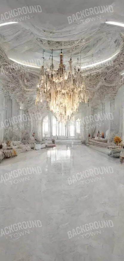 Ballroom In White 8X16 Ultracloth ( 96 X 192 Inch ) Backdrop