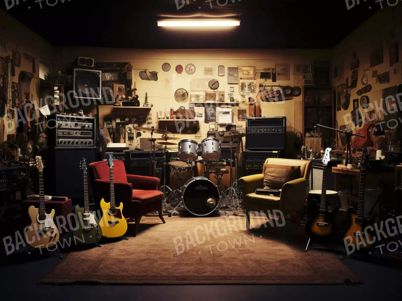Band Room Ii 8’X6’ Fleece (96 X 72 Inch) Backdrop