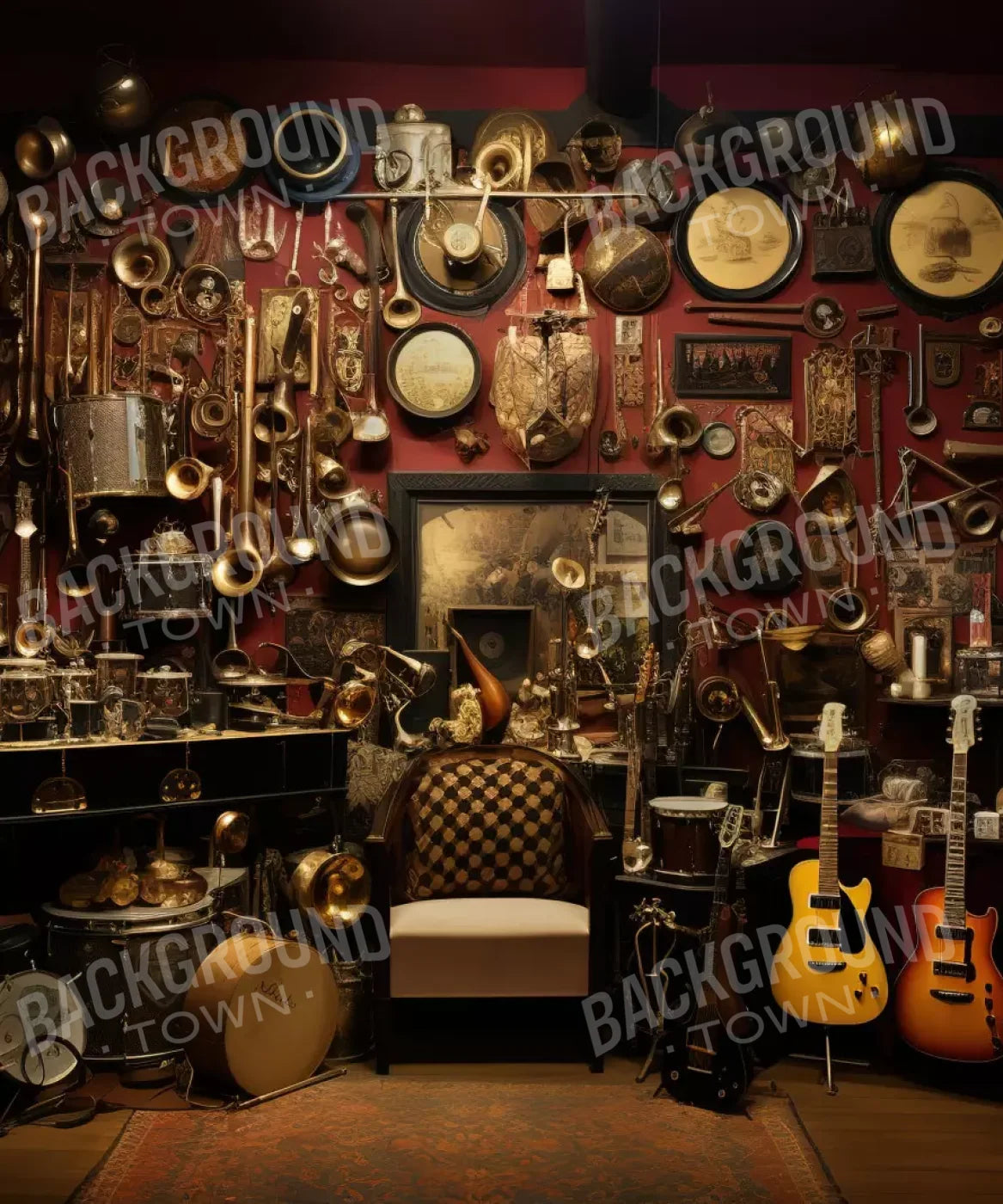 Band Room I 10’X12’ Ultracloth (120 X 144 Inch) Backdrop