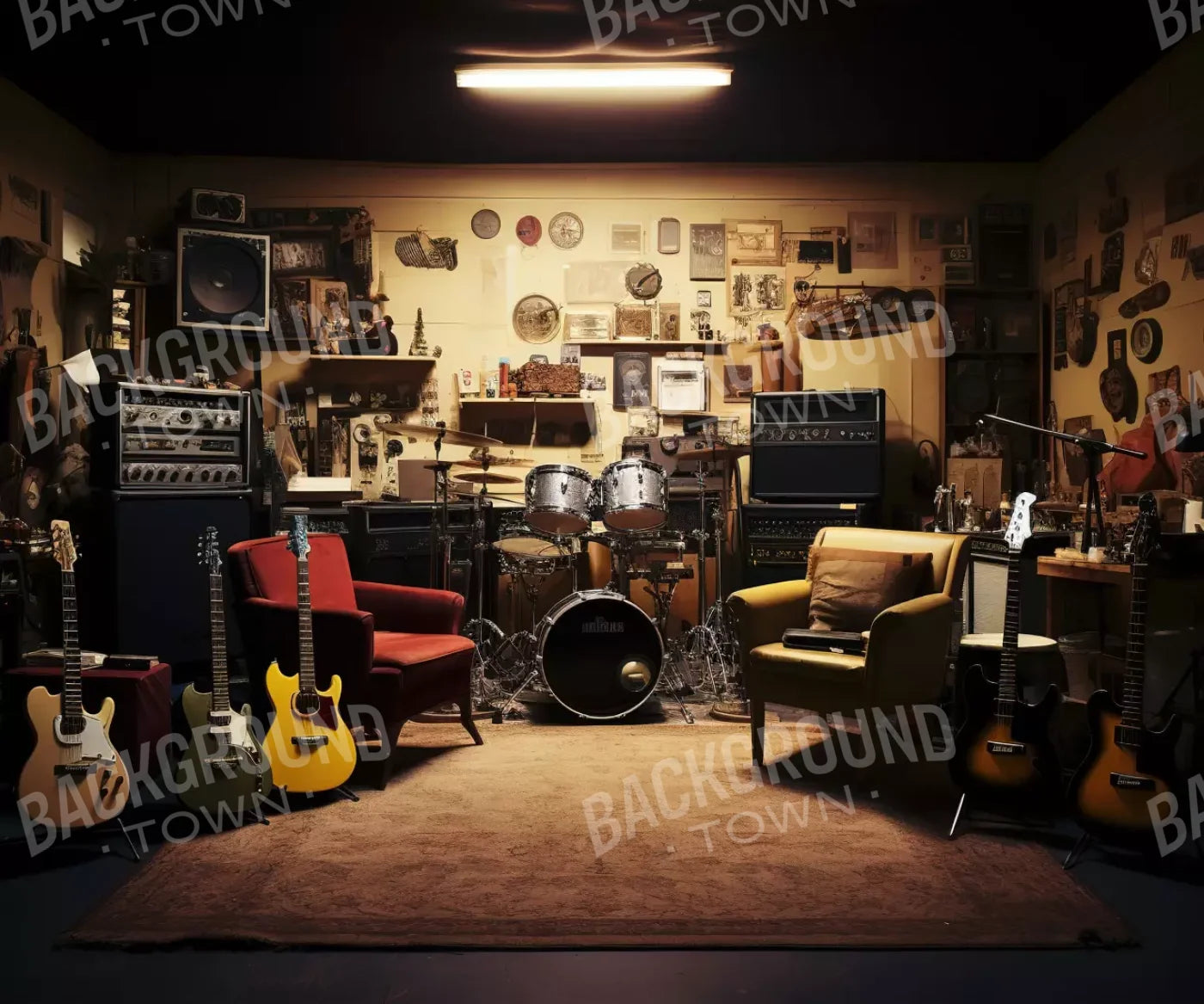 Band Room Ii 12’X10’ Ultracloth (144 X 120 Inch) Backdrop