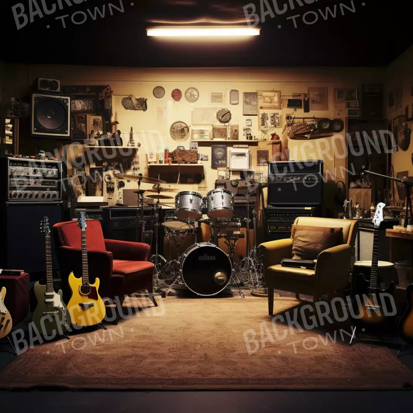 Band Room Ii 8’X8’ Fleece (96 X Inch) Backdrop