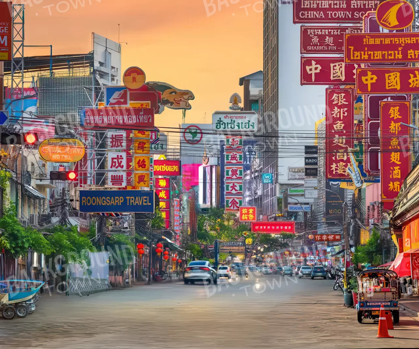 Bangkok Street 12’x10’ UltraCloth (144 x 120 inch) Backdrop