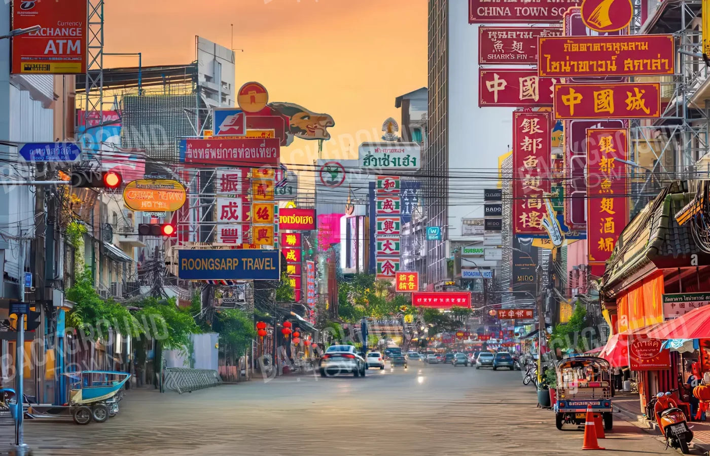 Bangkok Street 14’x9’ UltraCloth (168 x 108 inch) Backdrop