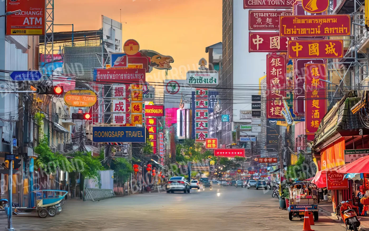 Bangkok Street 8’x5’ UltraCloth (96 x 60 inch) Backdrop
