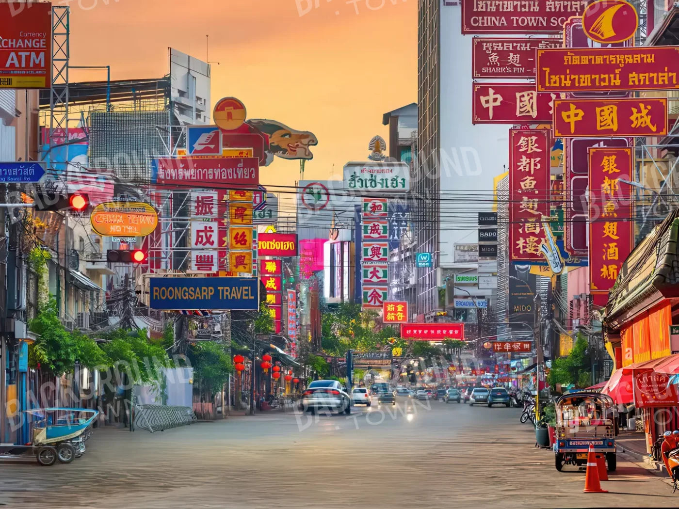 Bangkok Street 8’x6’ Fleece (96 x 72 inch) Backdrop