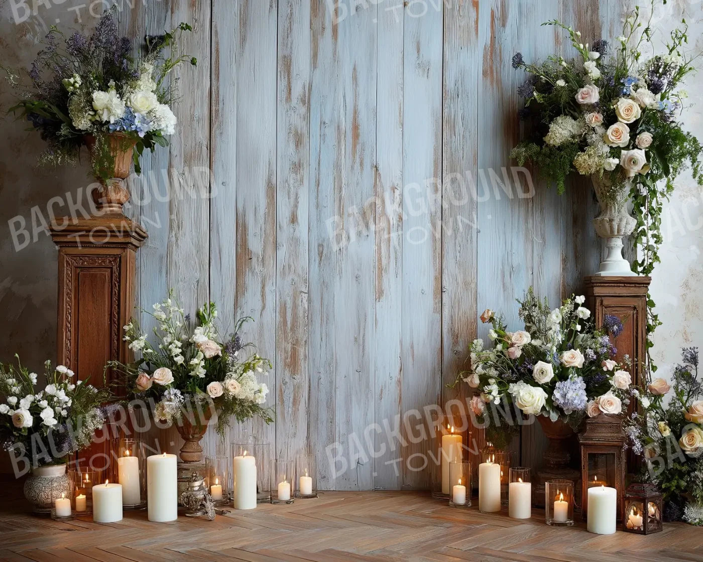 Barn Wedding 10’x8’ Fleece (120 x 96 inch) Backdrop