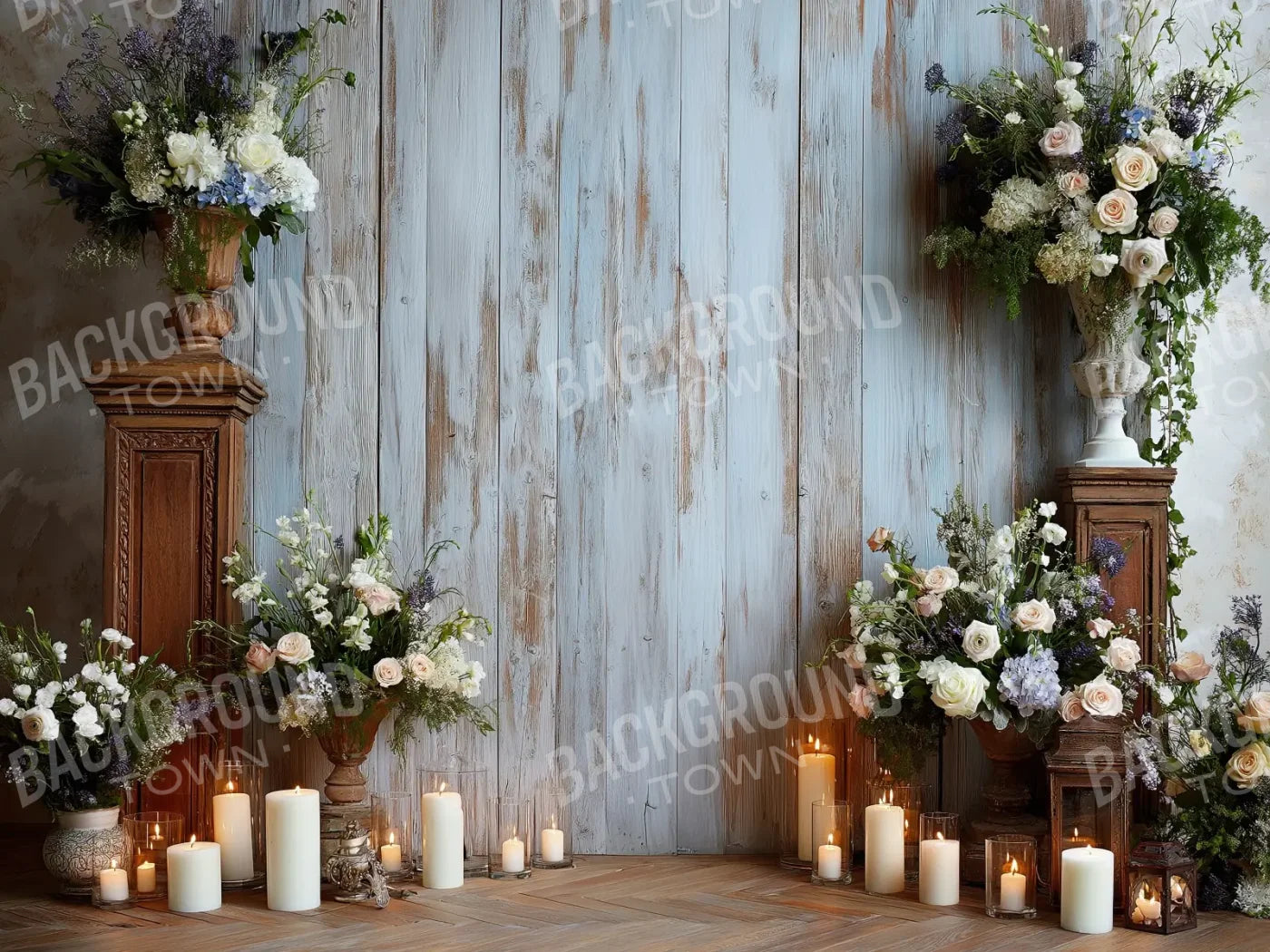 Barn Wedding 6’8x5’ Fleece (80 x 60 inch) Backdrop