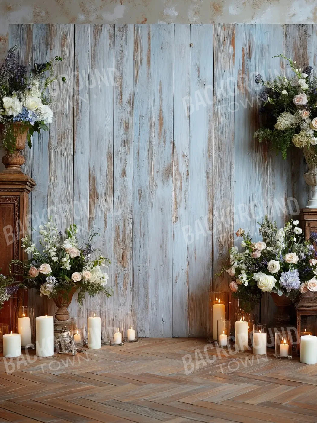Barn Wedding 6’x8’ Fleece (72 x 96 inch) Backdrop