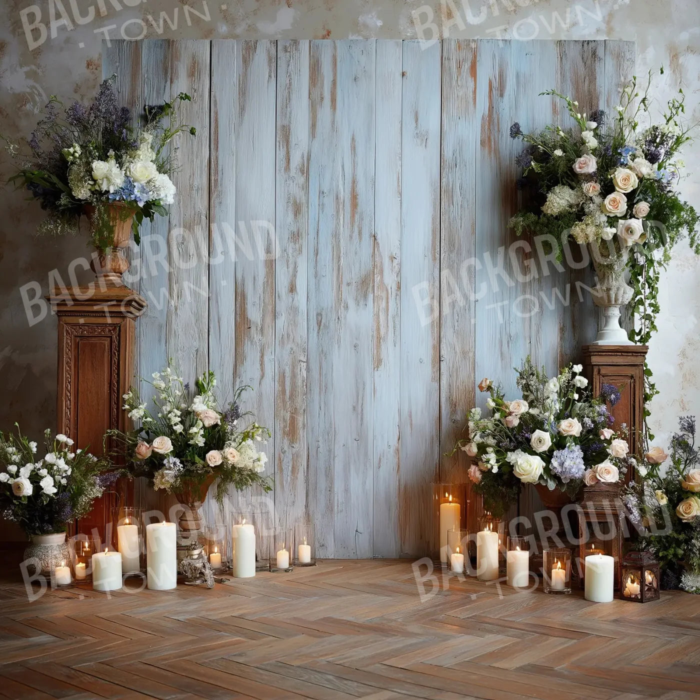 Barn Wedding 8’x8’ Fleece (96 x 96 inch) Backdrop