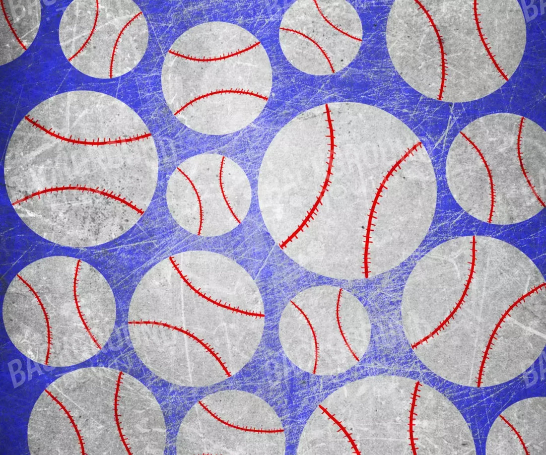 Baseball Dots 5X42 Fleece ( 60 X 50 Inch ) Backdrop