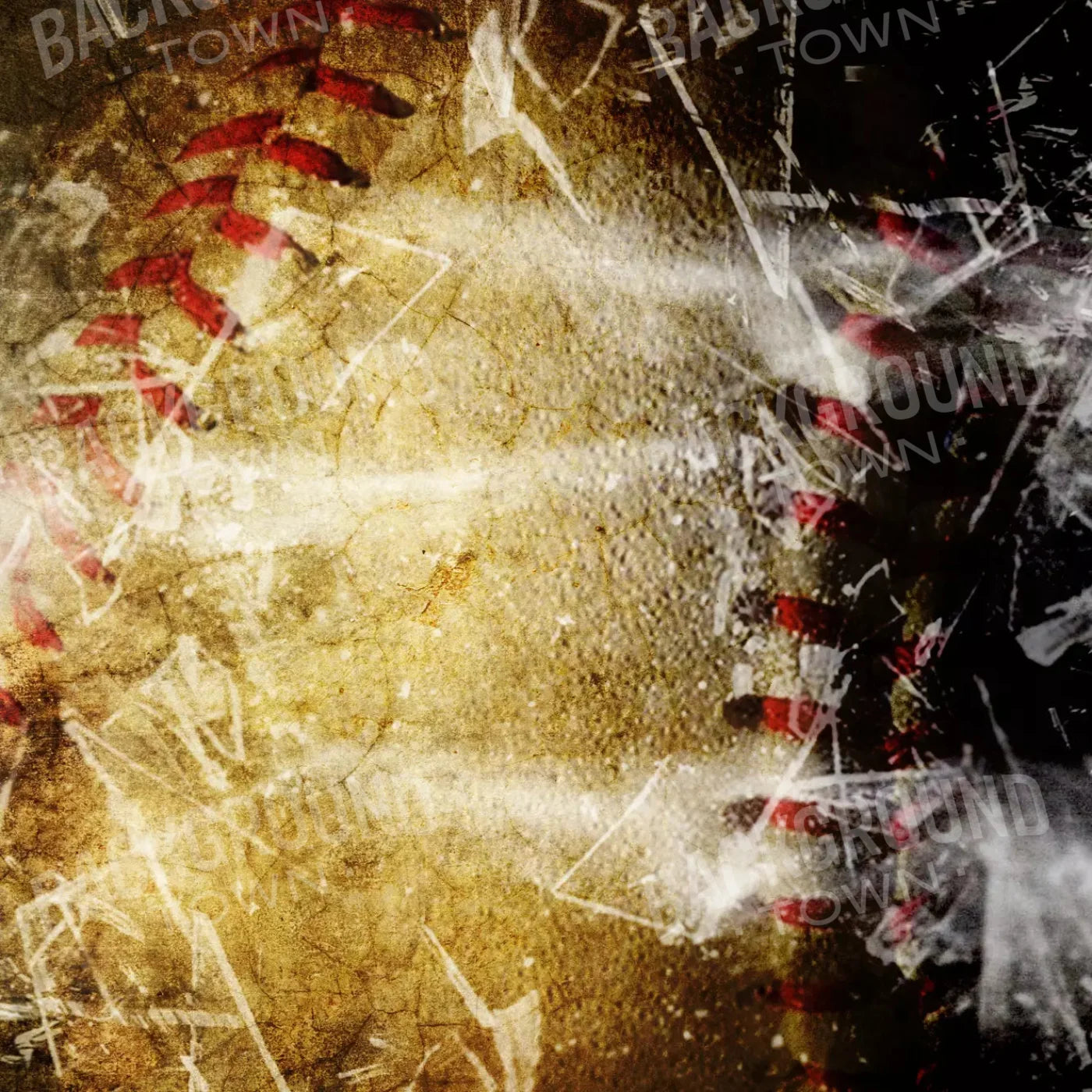Baseball Grunge 8X8 Fleece ( 96 X Inch ) Backdrop