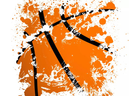 Basketball Splatter 10X8 Fleece ( 120 X 96 Inch ) Backdrop