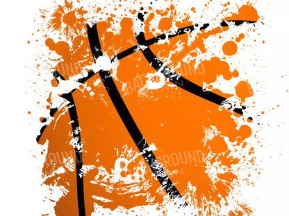 Basketball Splatter 10X8 Fleece ( 120 X 96 Inch ) Backdrop