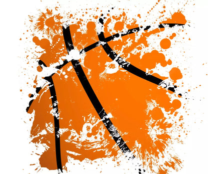 Basketball Splatter 5X42 Fleece ( 60 X 50 Inch ) Backdrop