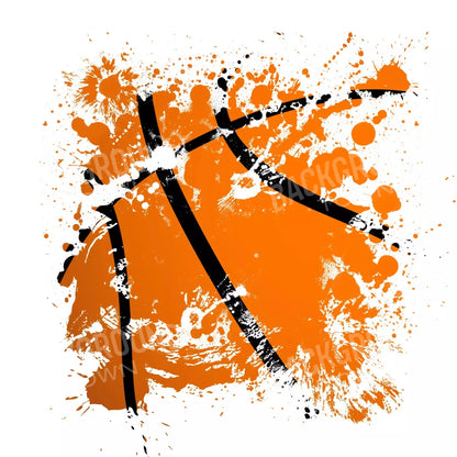 Basketball Splatter 8X8 Fleece ( 96 X Inch ) Backdrop