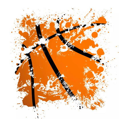 Basketball Splatter 8X8 Fleece ( 96 X Inch ) Backdrop