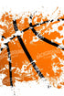 Basketball Splatter For Lvl Up Backdrop System 5’X7’6’ Up (60 X 90 Inch)