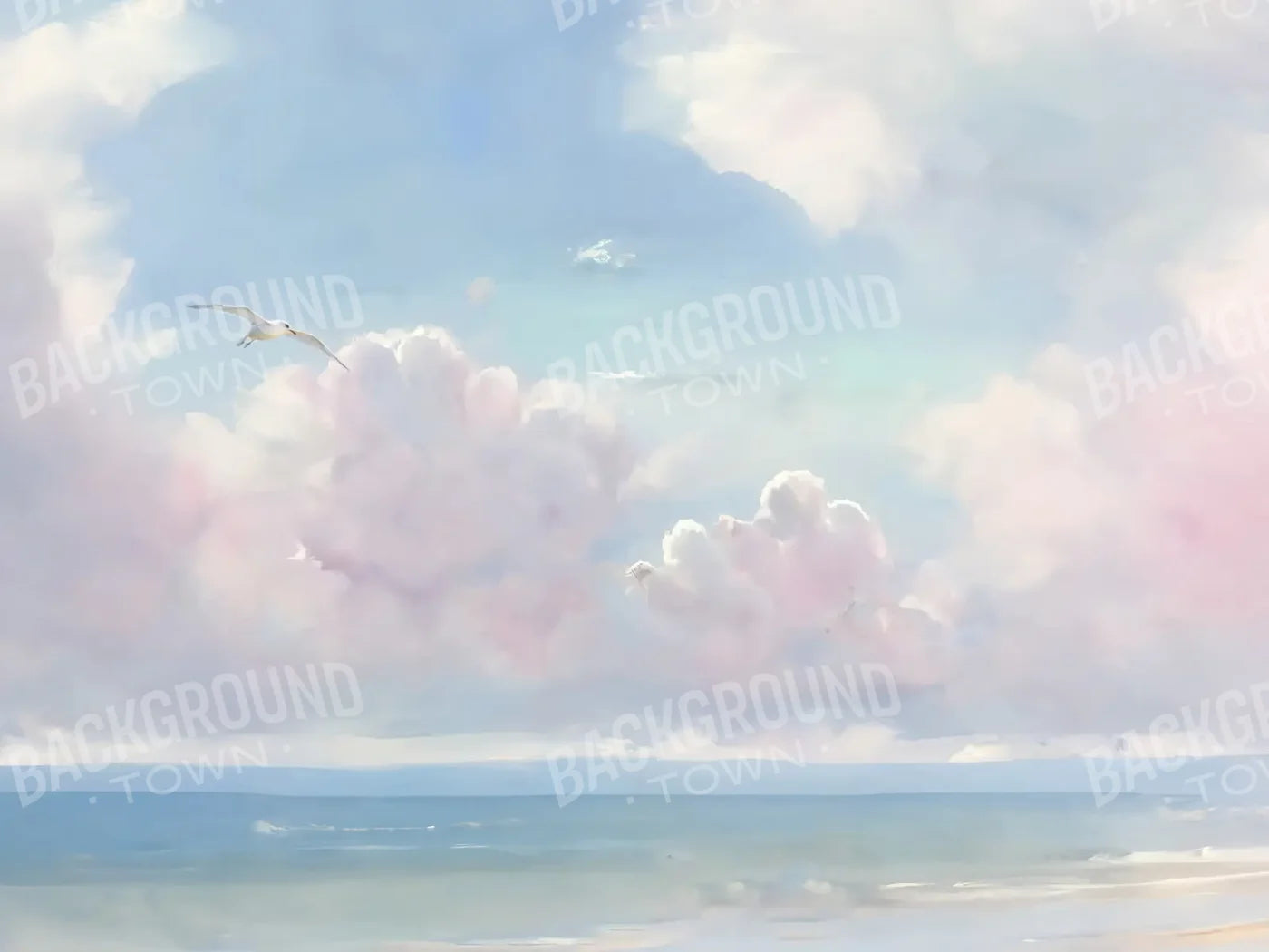 Beach Vibes II 8’x6’ Fleece (96 x 72 inch) Backdrop