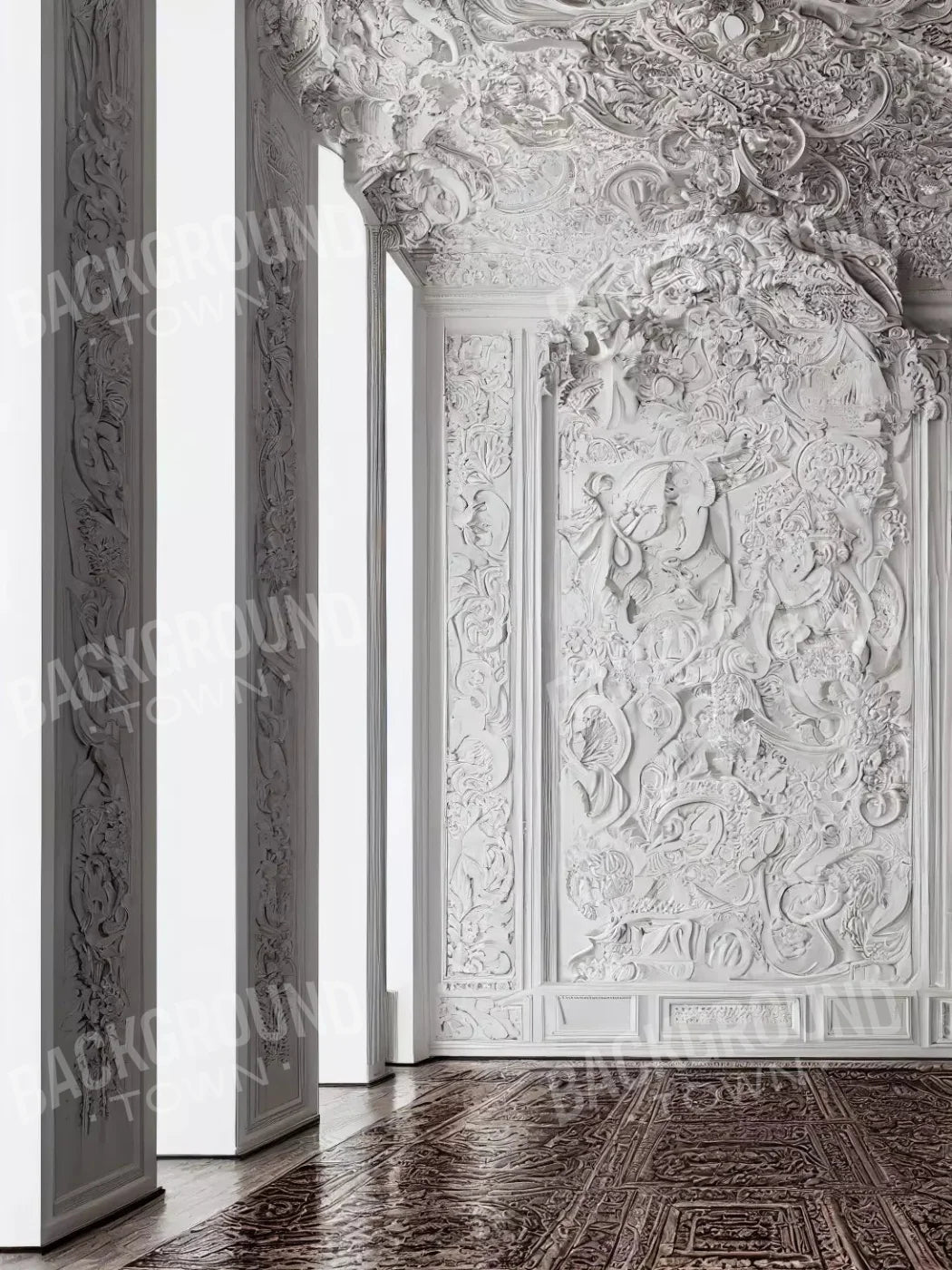 Beautiful Stucco 5X68 Fleece ( 60 X 80 Inch ) Backdrop