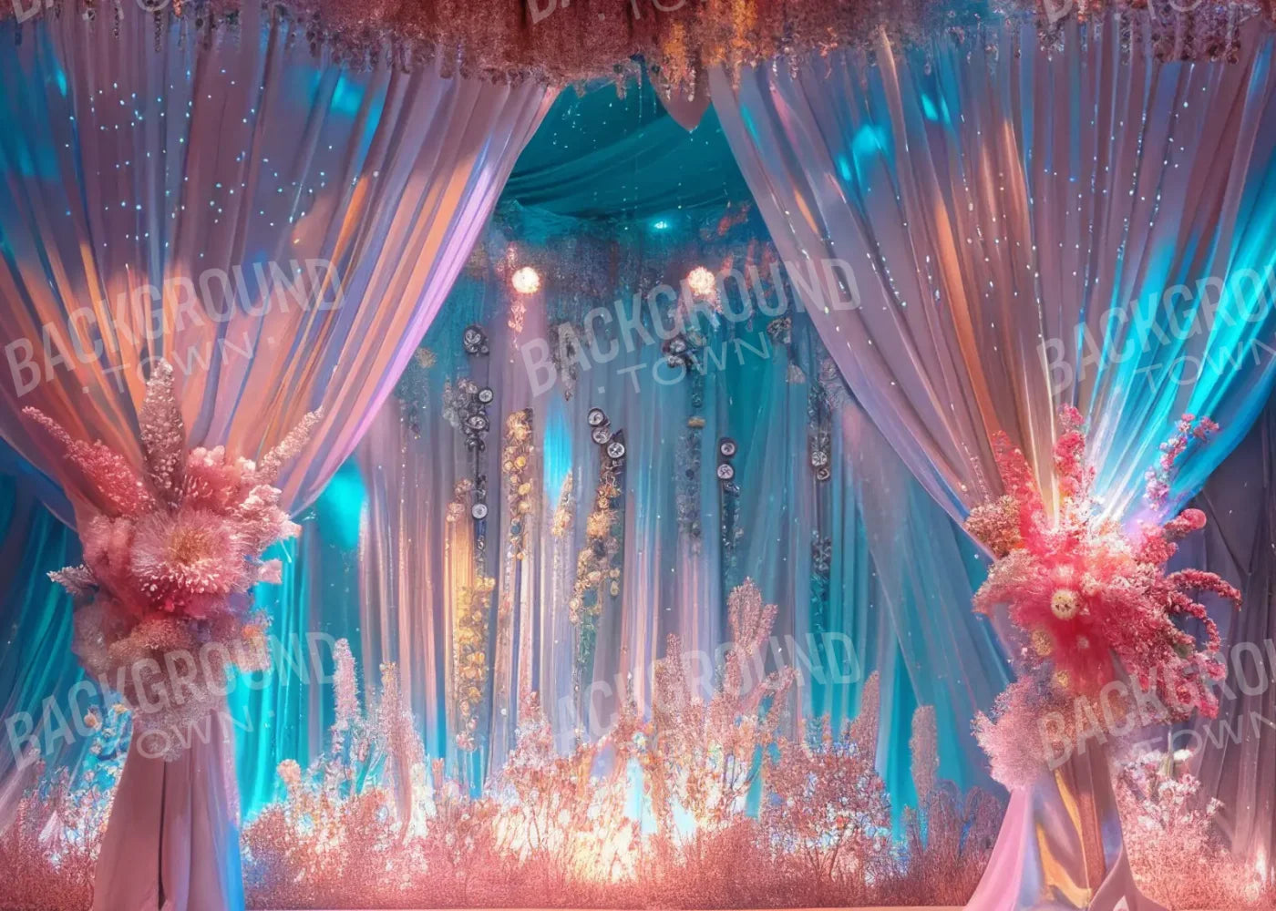 Beauty Pageant Stage 7’x5’ UltraCloth (84 x 60 inch) Backdrop