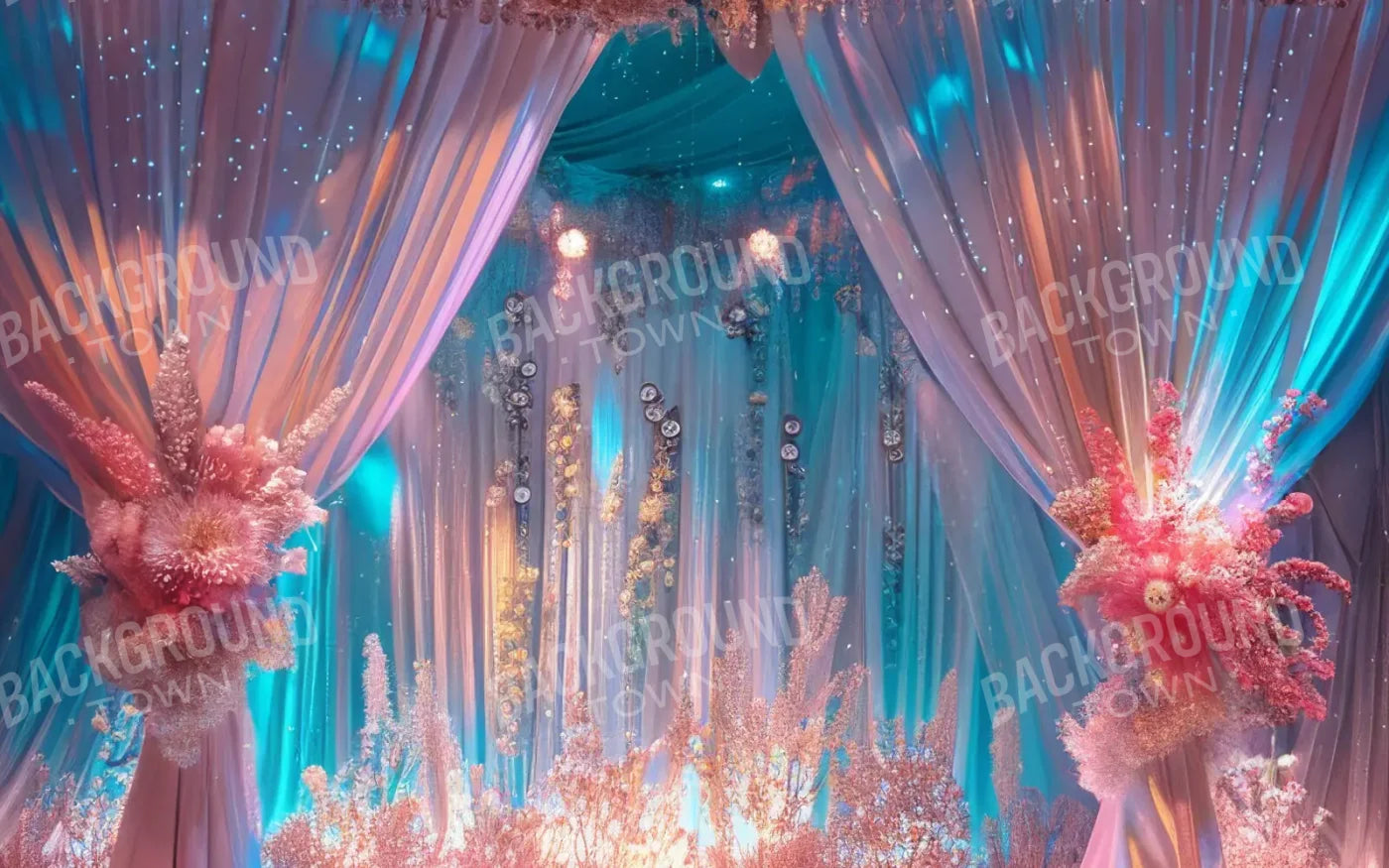 Beauty Pageant Stage 8’x5’ UltraCloth (96 x 60 inch) Backdrop