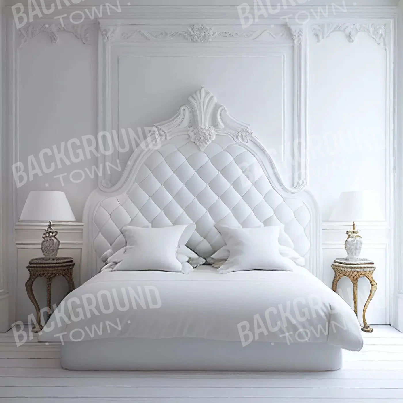 White Boudoir Backdrop for Photography