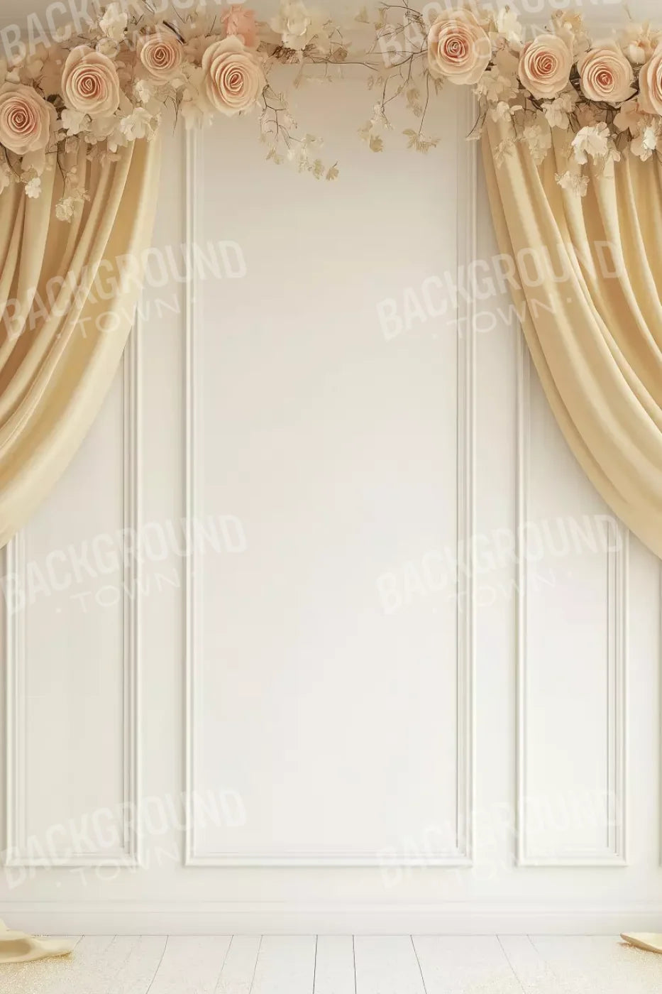 Beige Floral Arch Wall 8’x12’ UltraCloth (96 x 144 inch) Backdrop