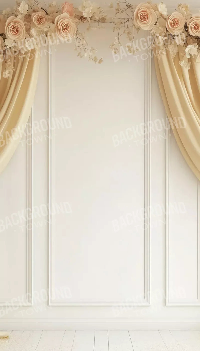 Beige Floral Arch Wall 8’x14’ UltraCloth (96 x 168 inch) Backdrop