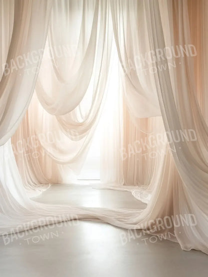 Beige Sheer Drapery 6’x8’ Fleece (72 x 96 inch) Backdrop