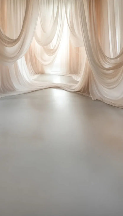 Beige Sheer Drapery Sweep 8’x14’ UltraCloth for Westcott X Drop Pro (96 x 168 inch) Backdrop