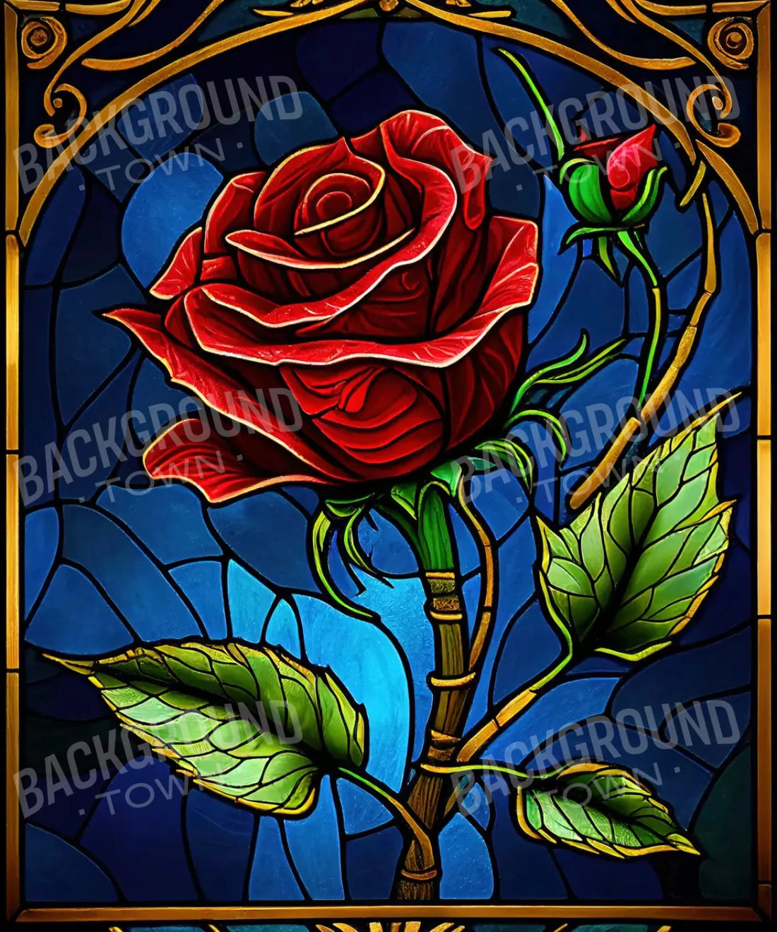 Red Floral Backdrop for Photography