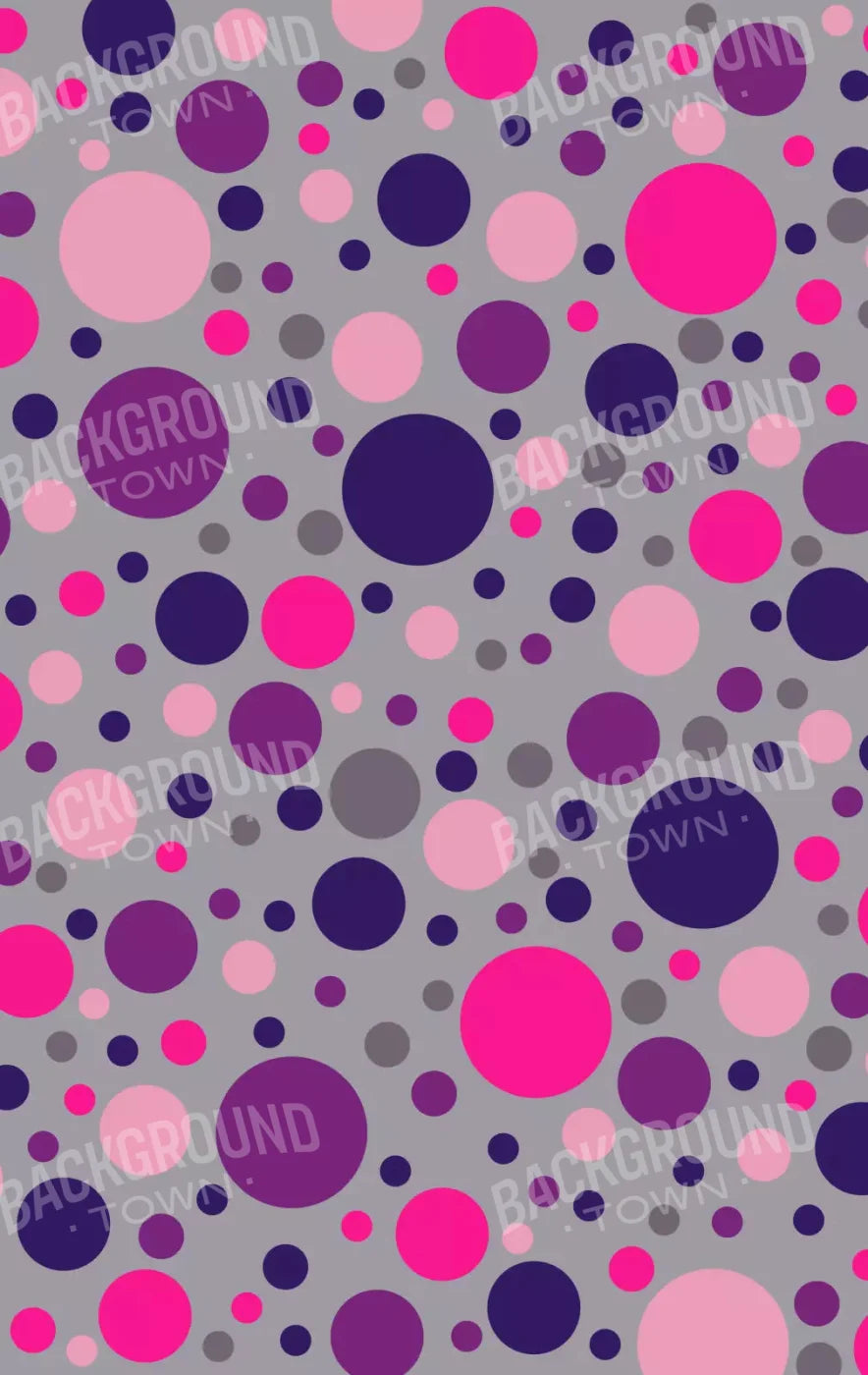 Berry Polka 10X16 Ultracloth ( 120 X 192 Inch ) Backdrop