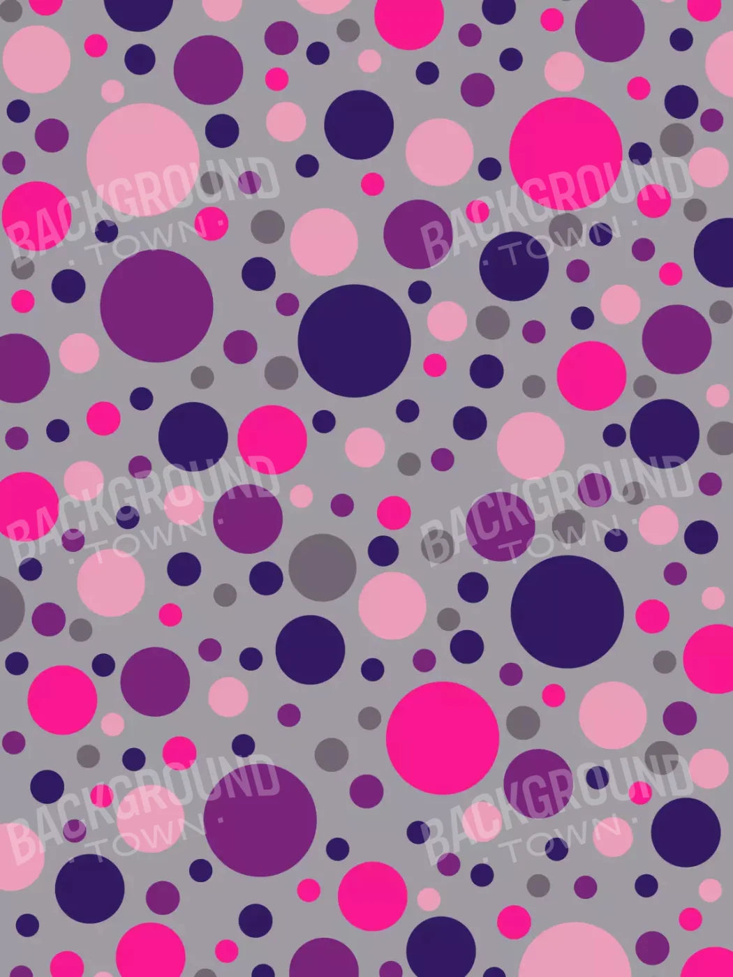 Berry Polka 5X68 Fleece ( 60 X 80 Inch ) Backdrop