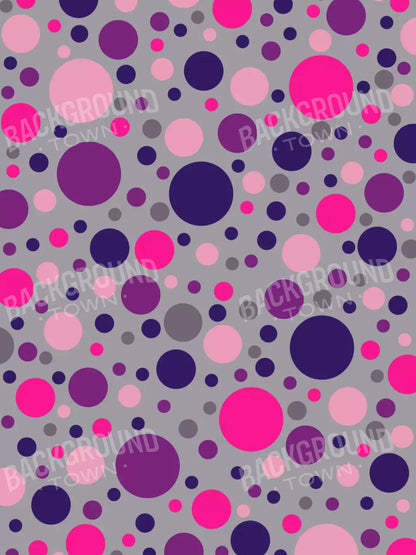 Berry Polka 5X7 Ultracloth ( 60 X 84 Inch ) Backdrop