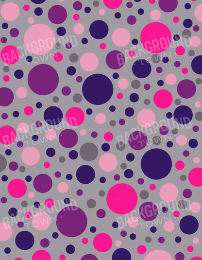 Berry Polka 6X8 Fleece ( 72 X 96 Inch ) Backdrop