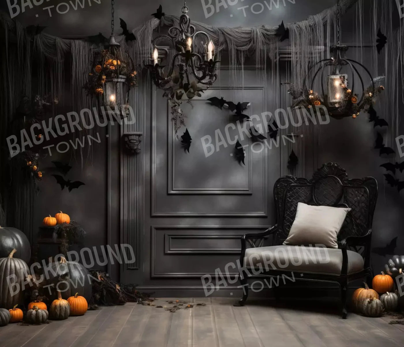 Bewitched With Bats 12X10 Ultracloth ( 144 X 120 Inch ) Backdrop