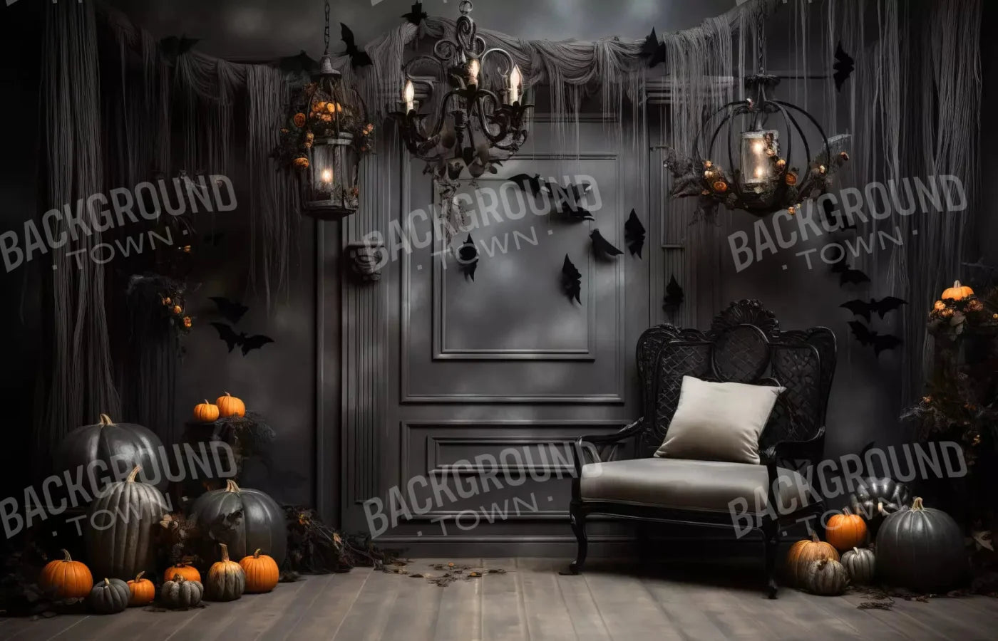 Bewitched With Bats 12X8 Ultracloth ( 144 X 96 Inch ) Backdrop