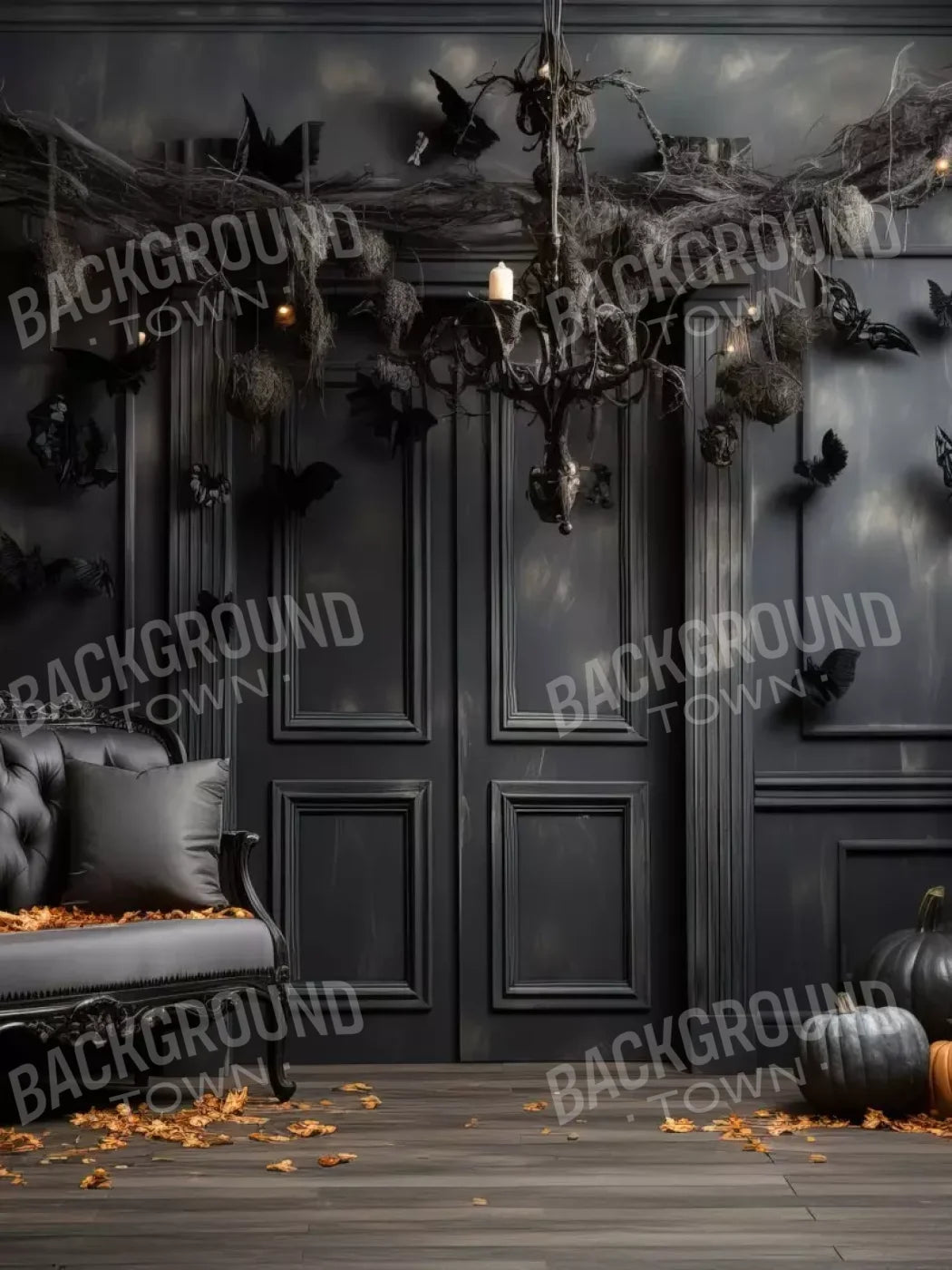 Bewitched With Bats Ii 5’X6’8 Fleece (60 X 80 Inch) Backdrop