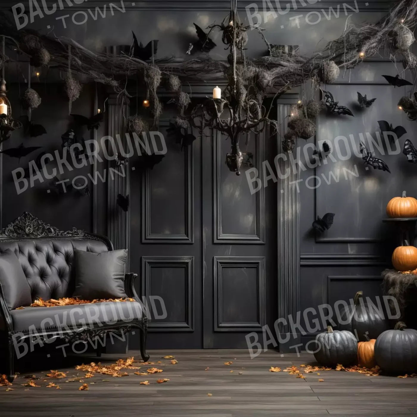 Bewitched With Bats Ii 8’X8’ Fleece (96 X Inch) Backdrop